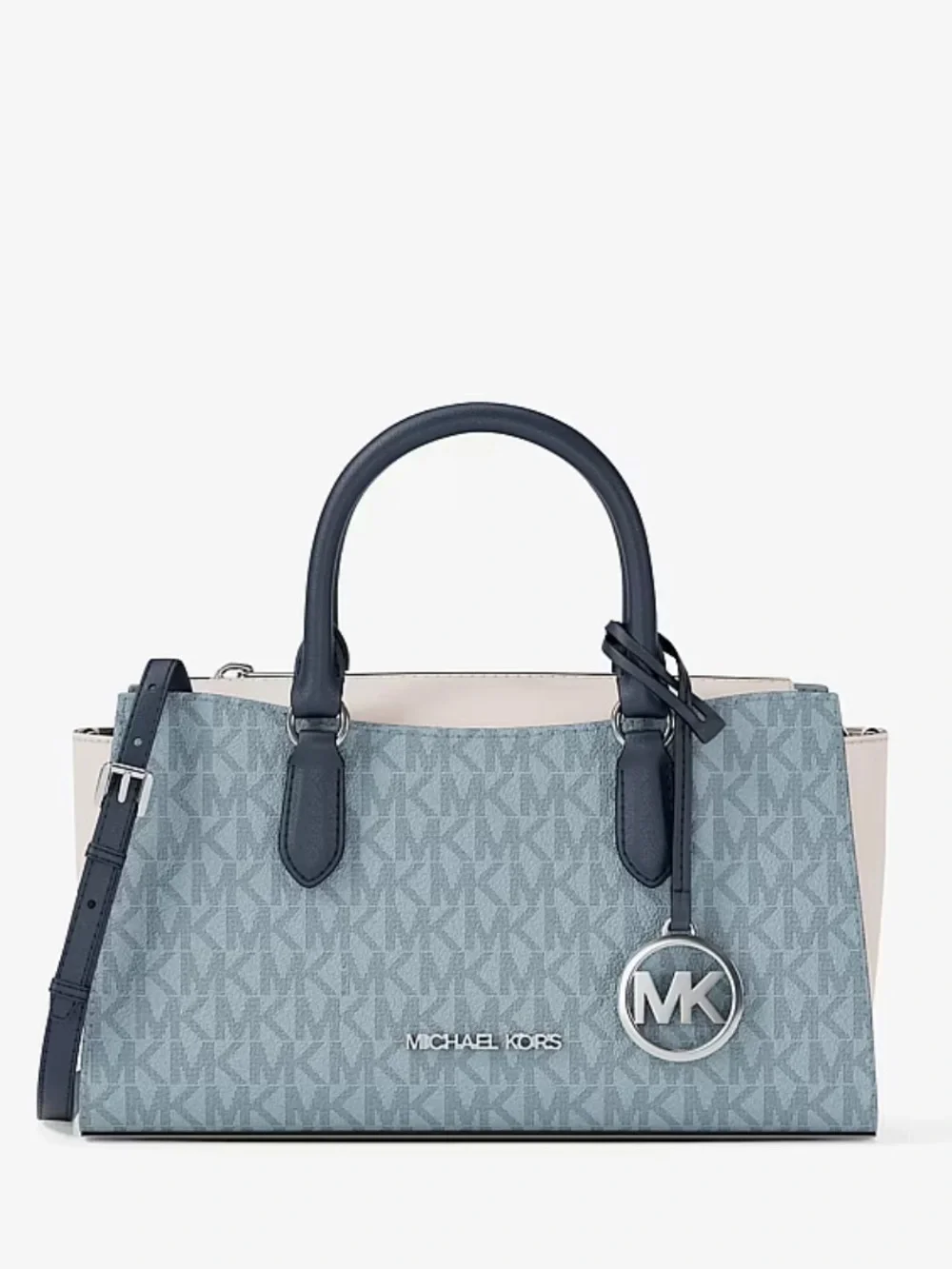 Michael Kors Arden Small Color-Block Signature Logo Messenger Crossbody Bag